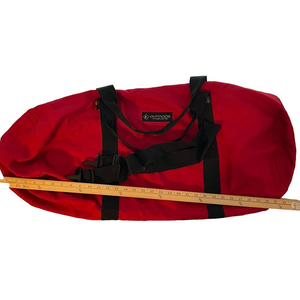 Outdoor Products Large Duffle‎ red includes storage pouch/toiletry bag
